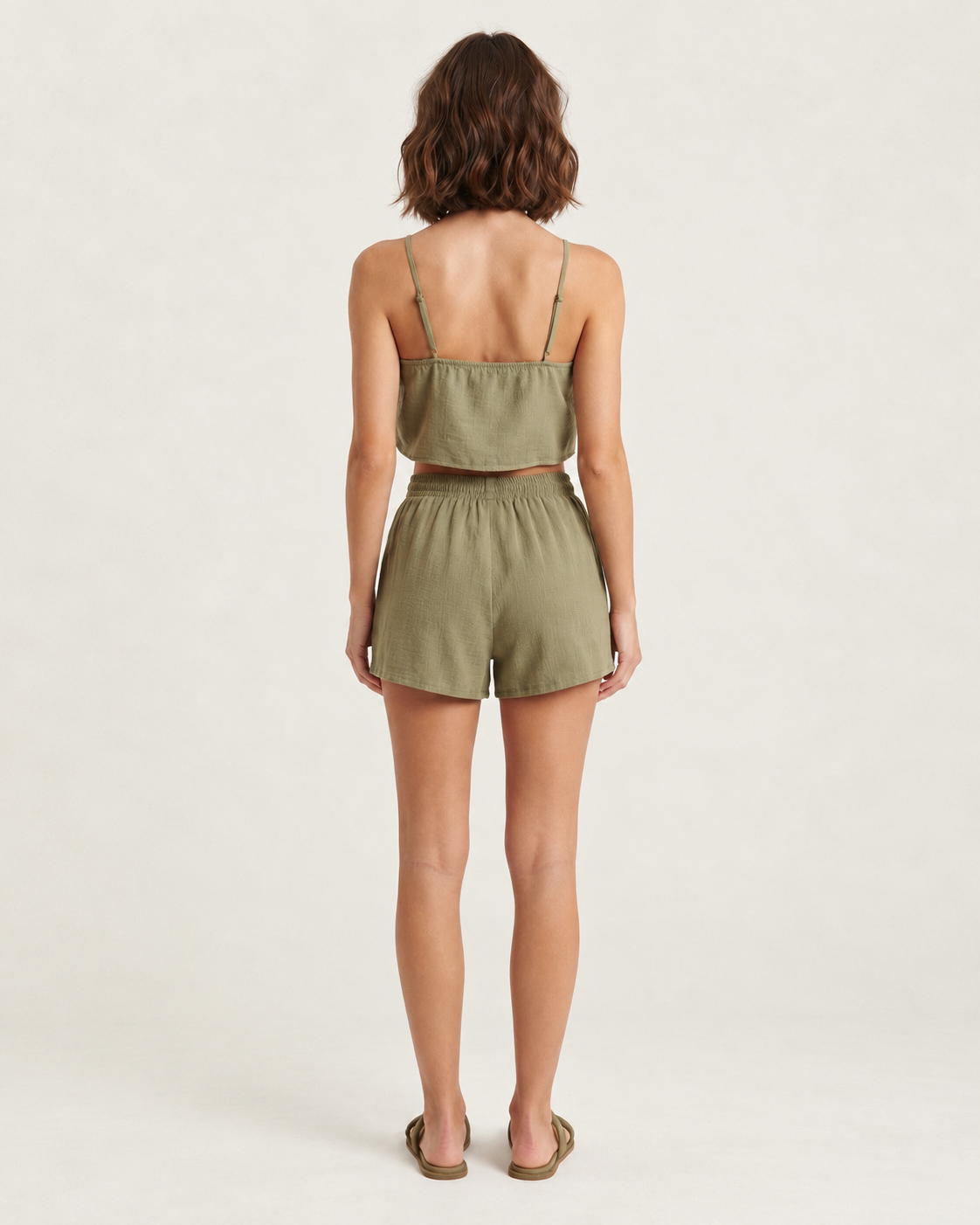 Sage Green Crop Lounge Set
