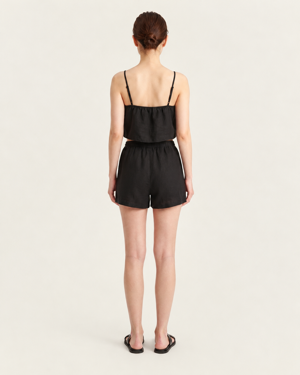 Black Crop Lounge Set