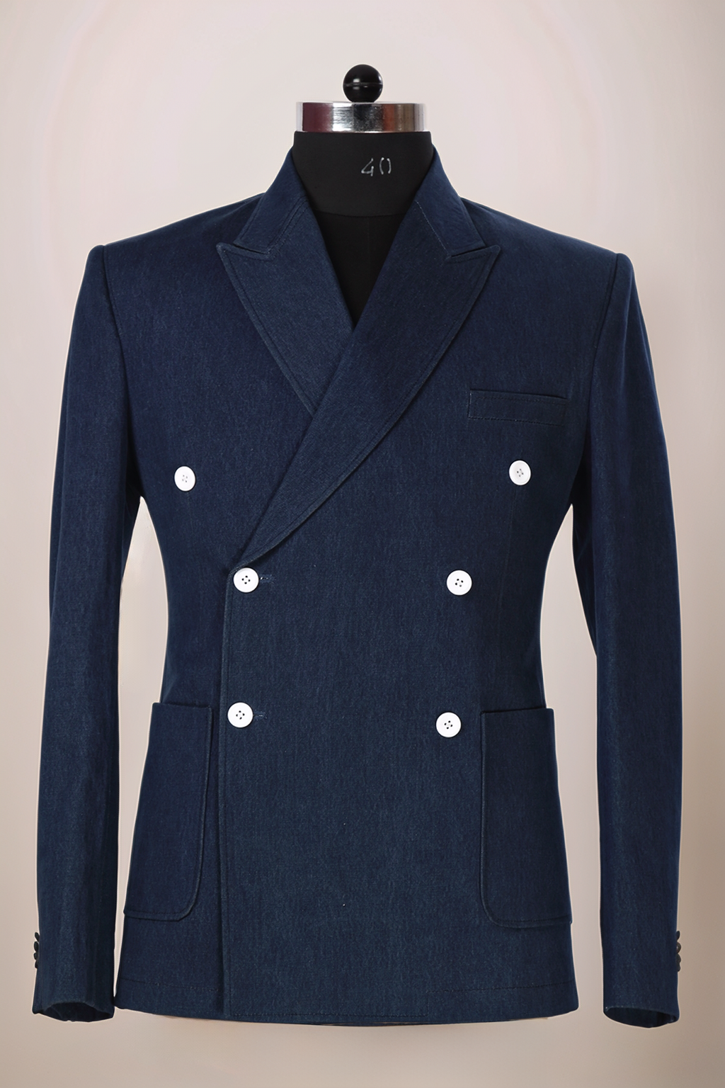 Blue Single Breasted Blazer