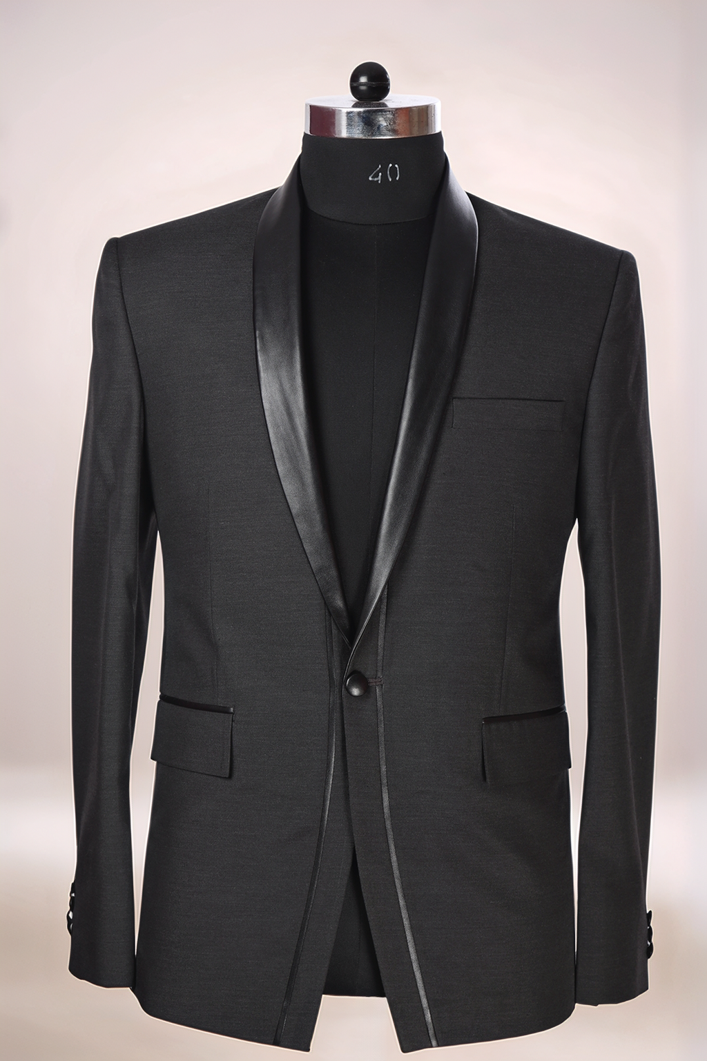 Dark Grey Tuxedo Blazer