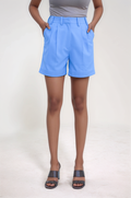 Lilac Pleated Shorts