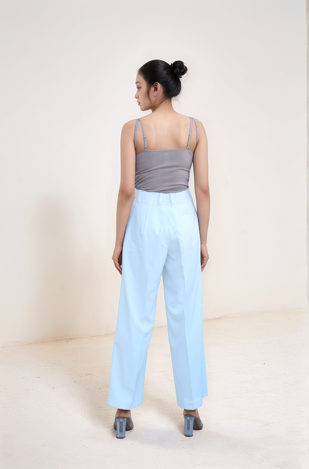 Lilac Blue Long-Overlapped Waistcoat Co-ord Suit