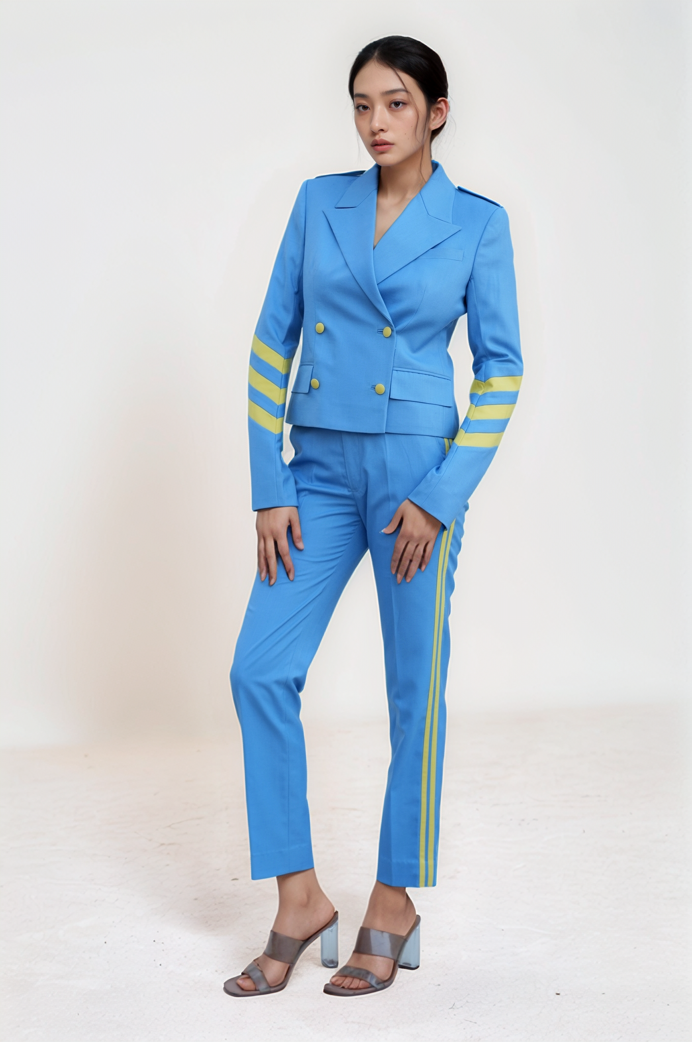 Sky Blue Tuxedo Trouser