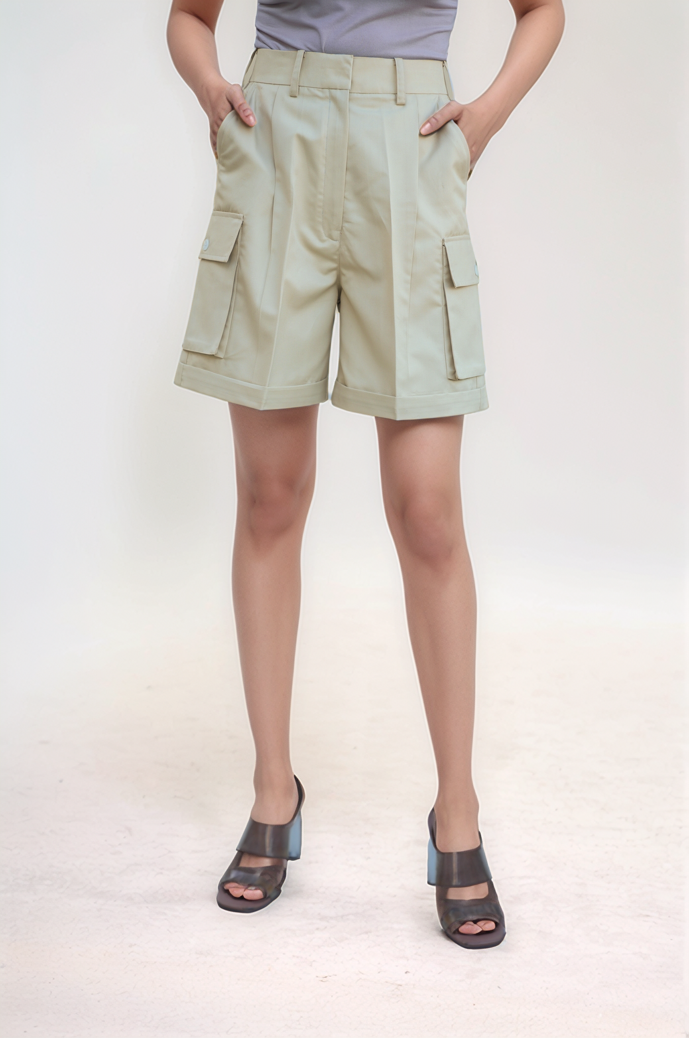 Beige Drawstring Safari Co-ord Suit