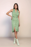 Mint Green Halter Jacket Co-ord Suit