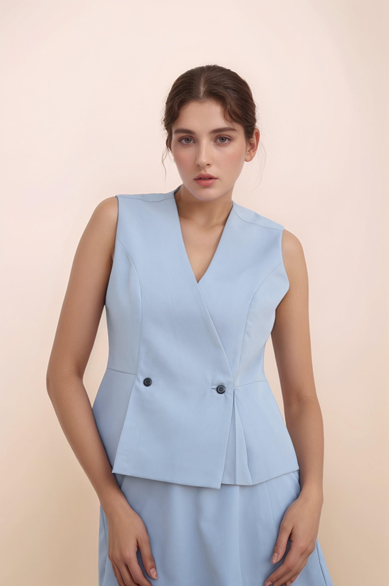 Grey Overlapped Jacket Co-ord Suit