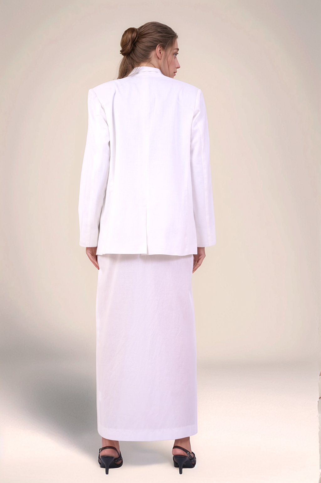 White Cotton Blazer