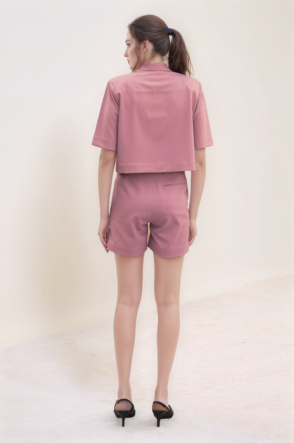 Onion Pink Shorts Co-ord Suit