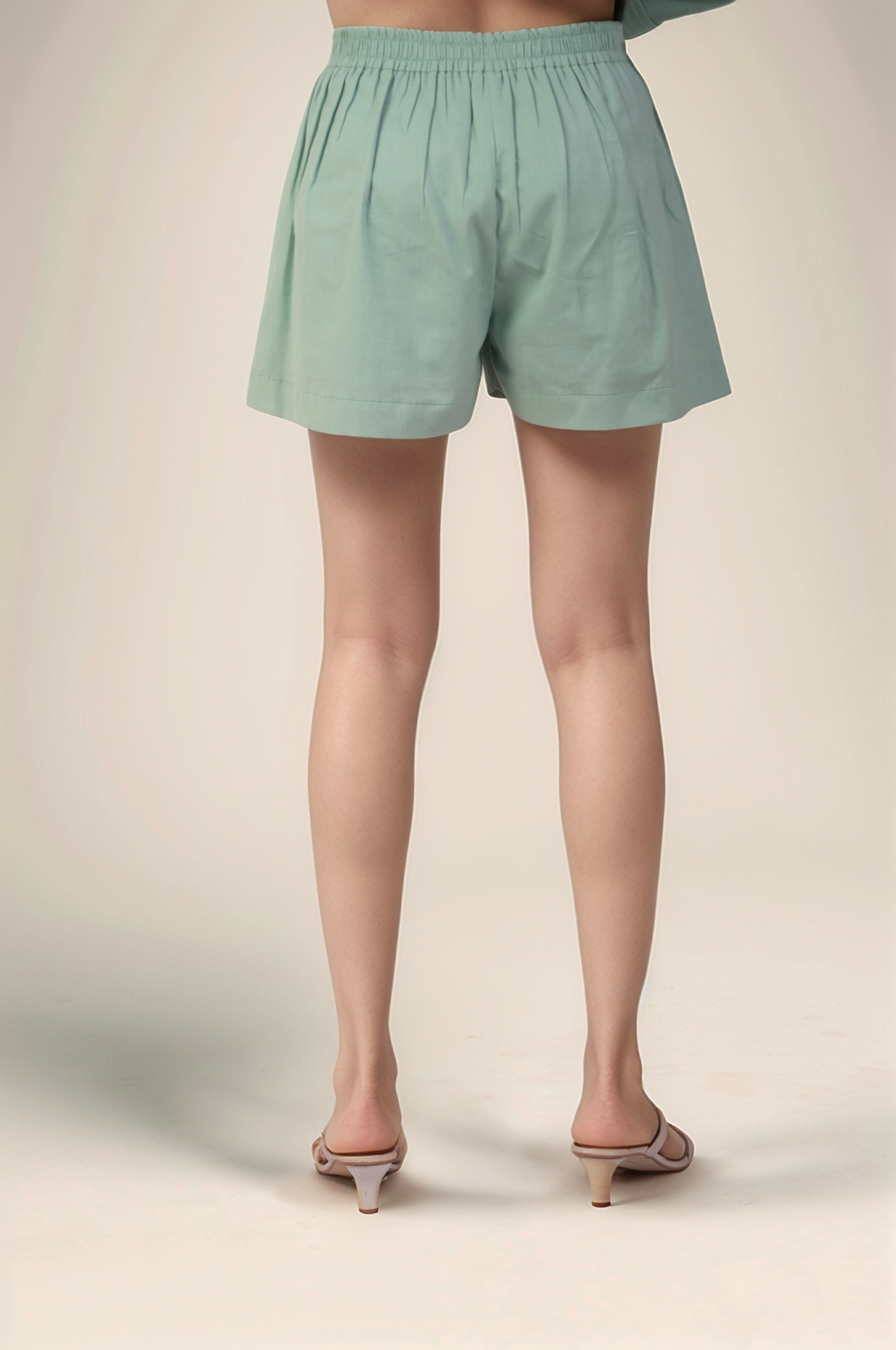 Pastel Green Cotton Casual Jacket