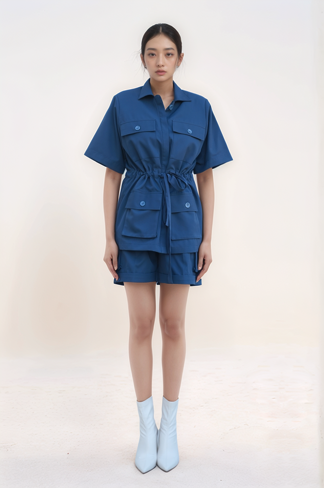 Blue Cargo Shorts
