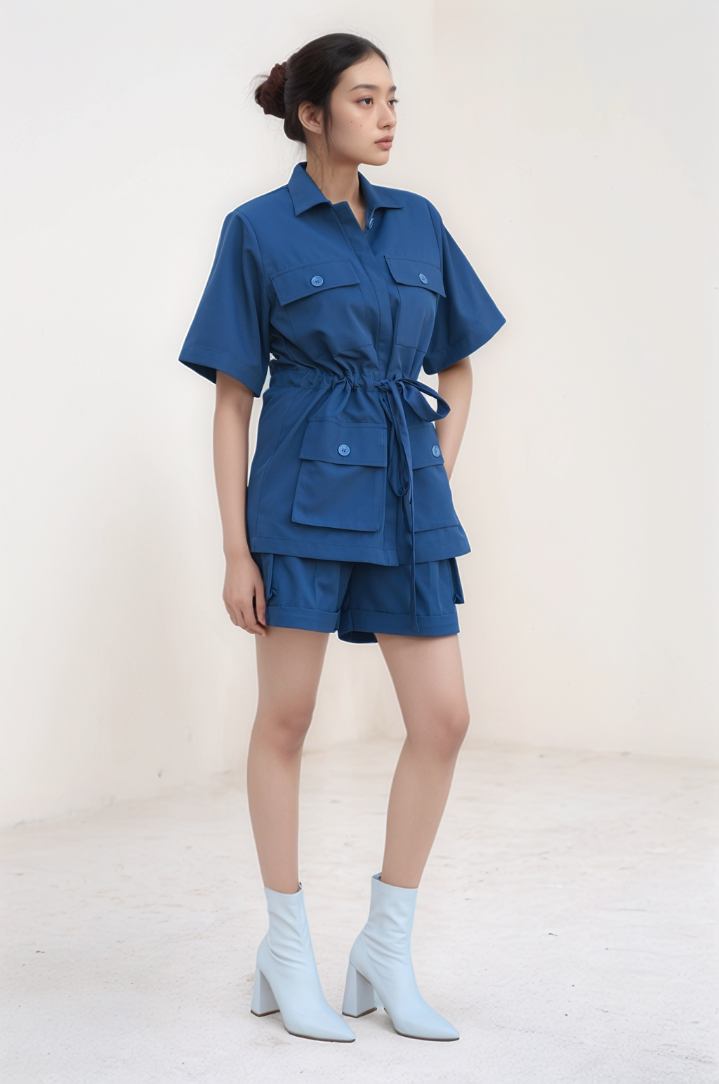 Blue Cargo Shorts