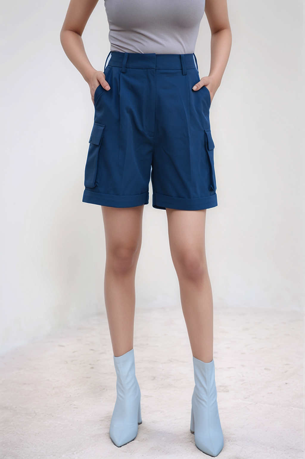 Blue Drawstring Safari Co-ord Suit