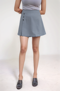Grey Front Slit Shorts