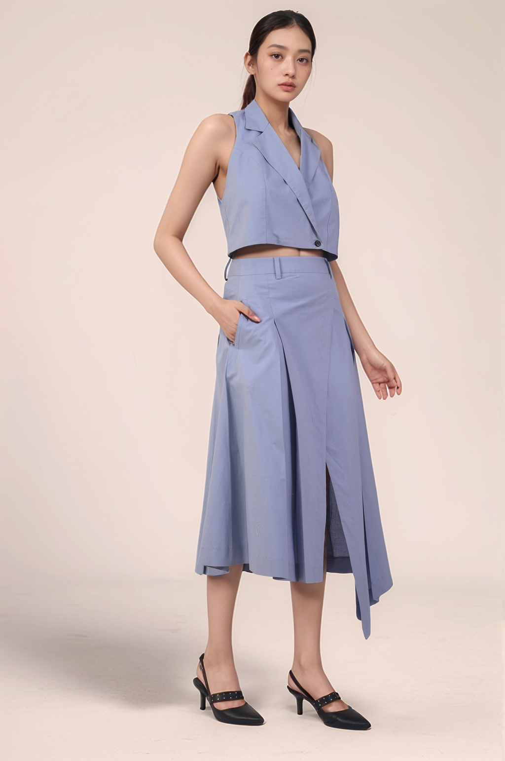 Cadet Grey Halter Jacket