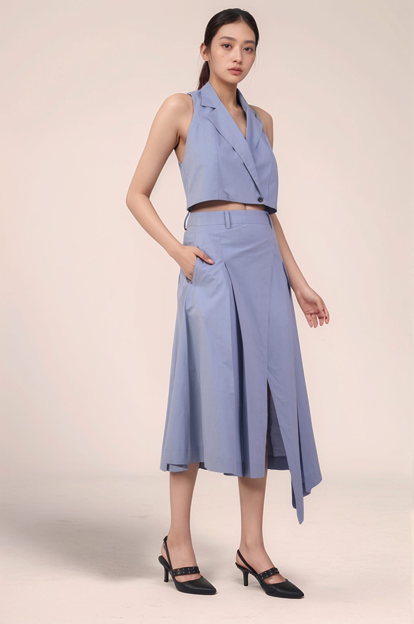 Cadet Grey Halter Jacket