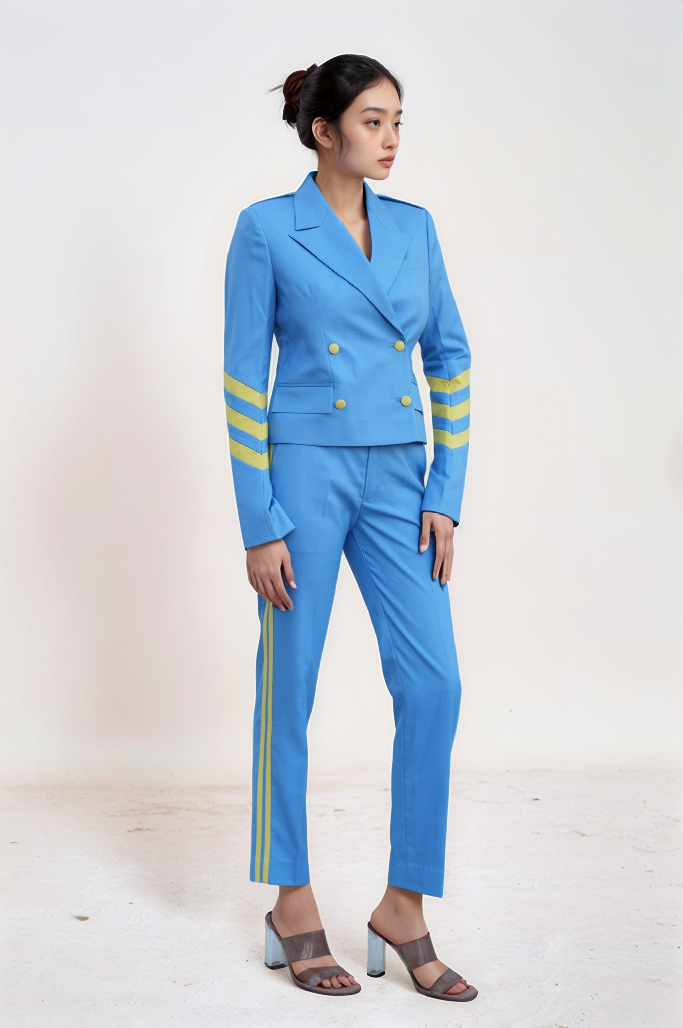 Sky Blue Tuxedo Trouser