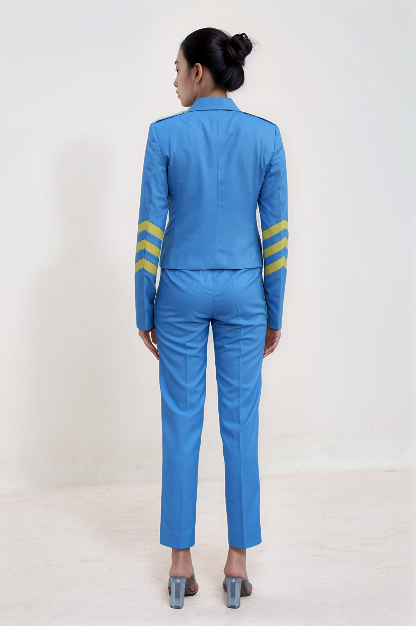 Sky Blue Short Blazer Suit