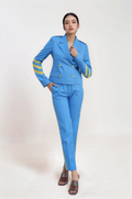 Sky Blue Short Blazer Suit