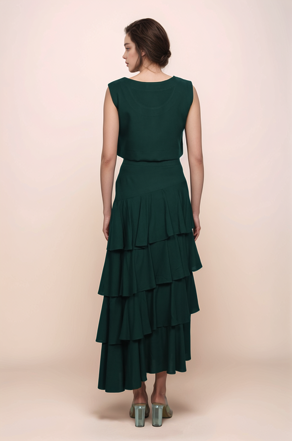 Green Layered Skirt