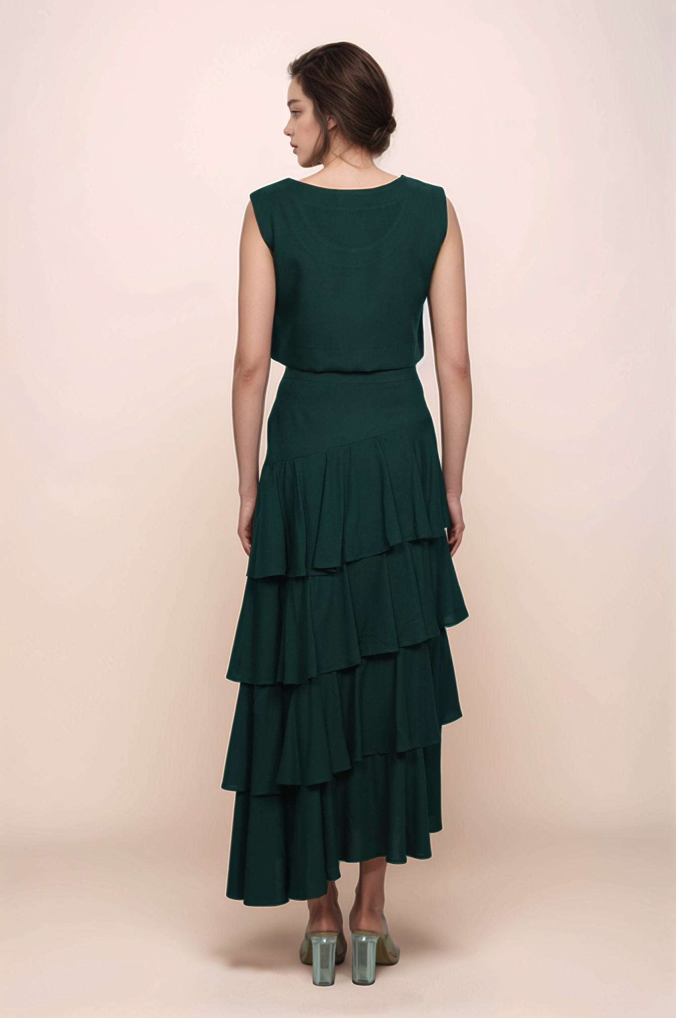 Green Layered Skirt