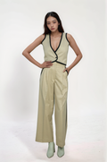 Beige Tuxedo Trouser