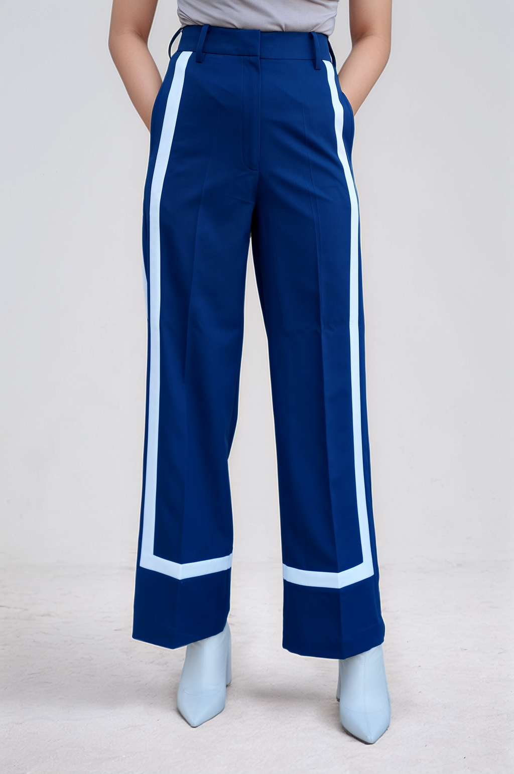 Cobalt Blue Long Collared Waistcoat  Co-ord Suit