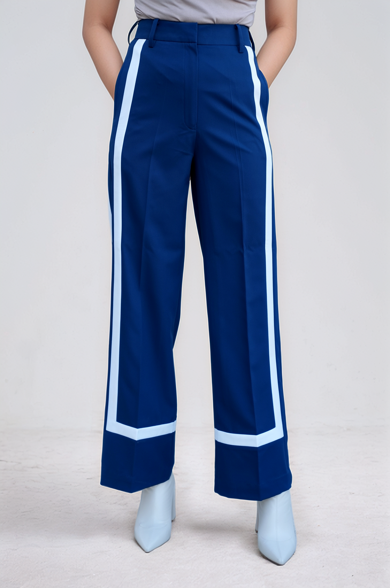 Cobalt Blue Long Collared Waistcoat  Co-ord Suit