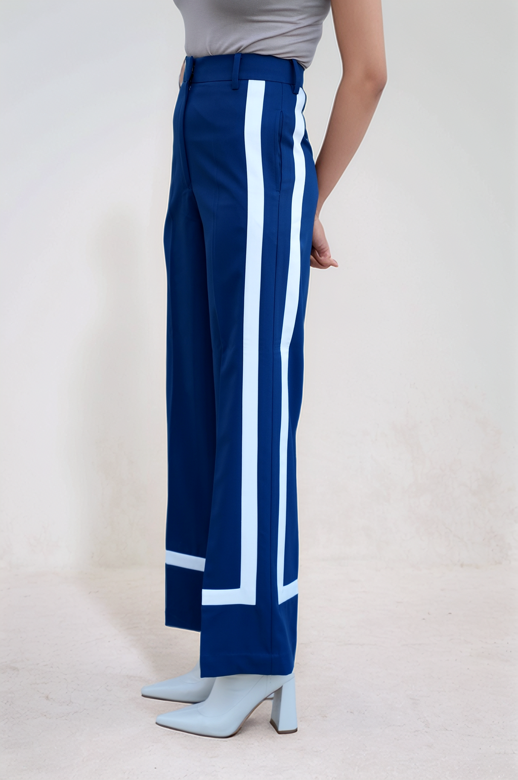 Cobalt Blue Long Collared Waistcoat  Co-ord Suit