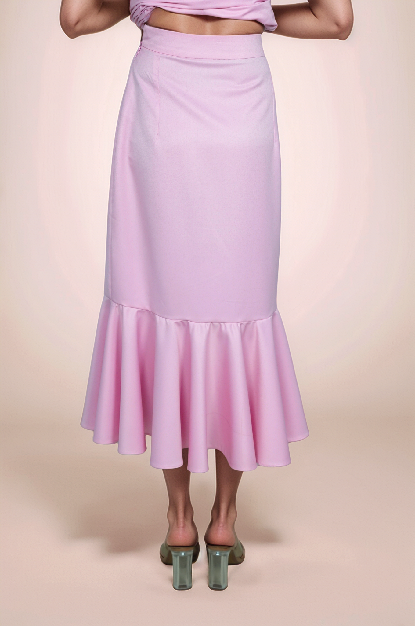 Pink V-Neck Jacket Co-ord Suit
