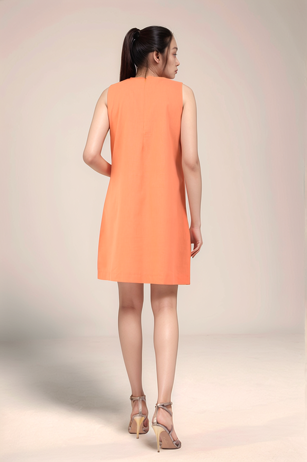 Pastel Orange Cotton Dress