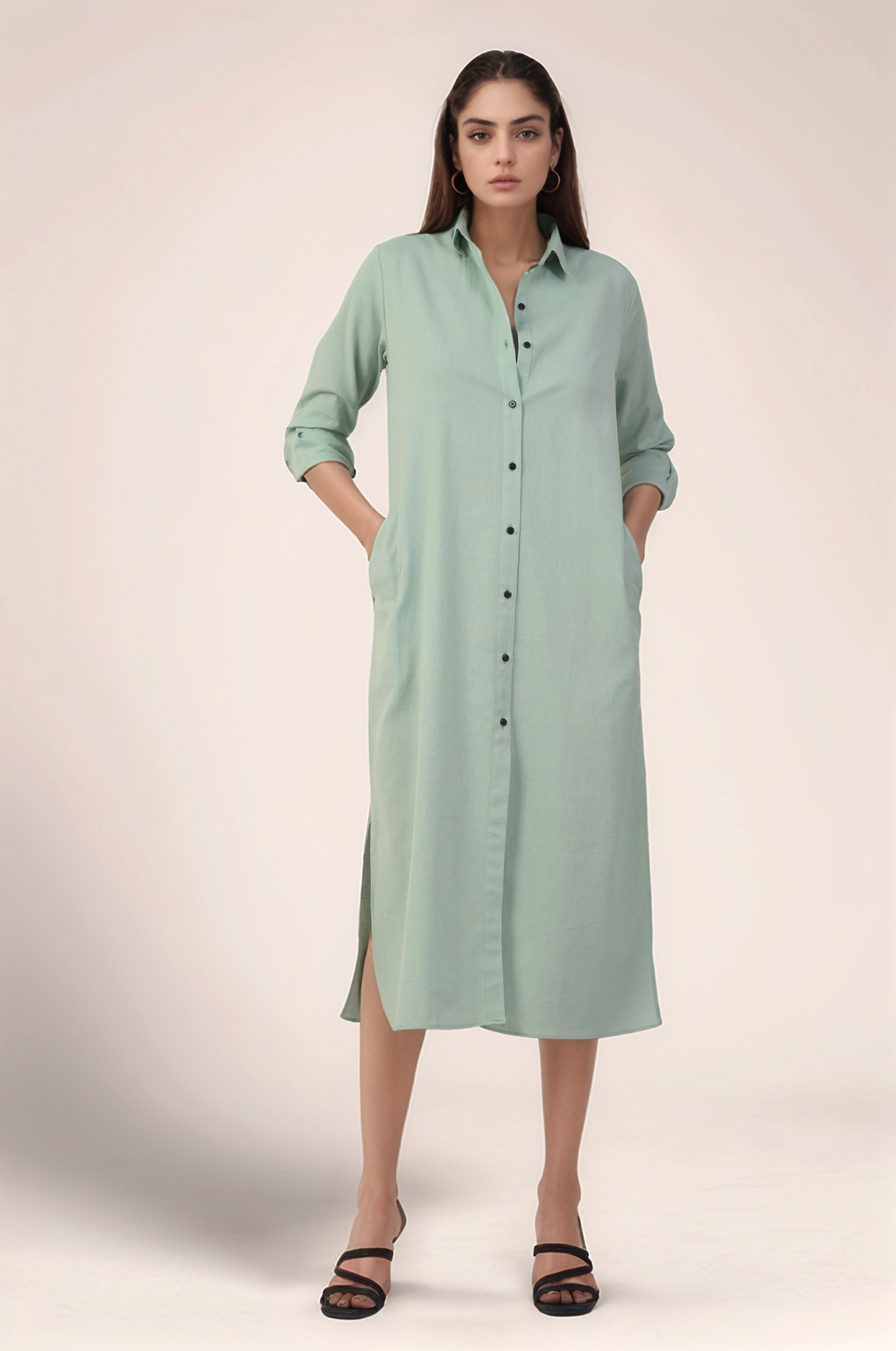 Pastel Green Cotton Dress