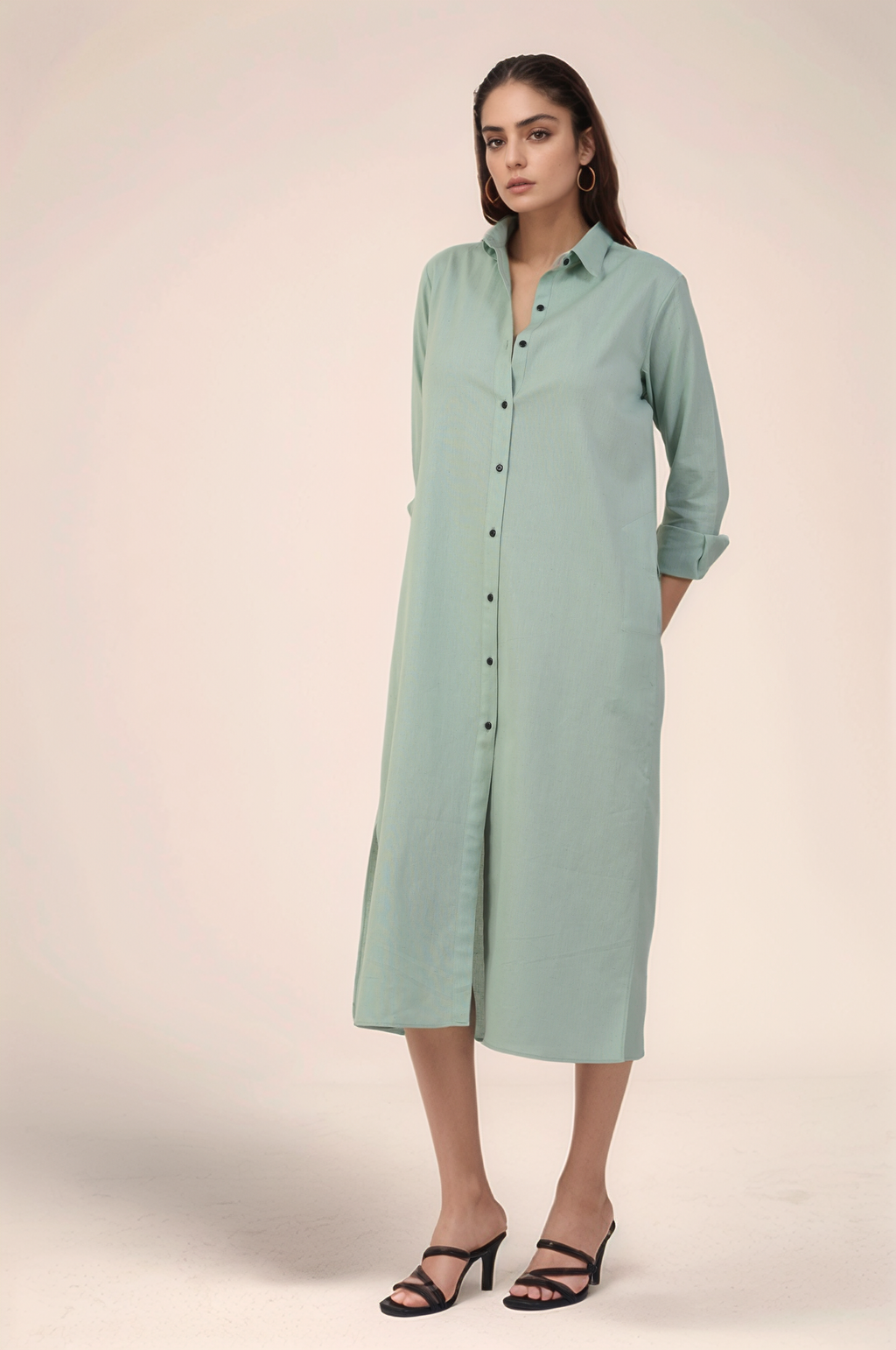 Pastel Green Cotton Dress