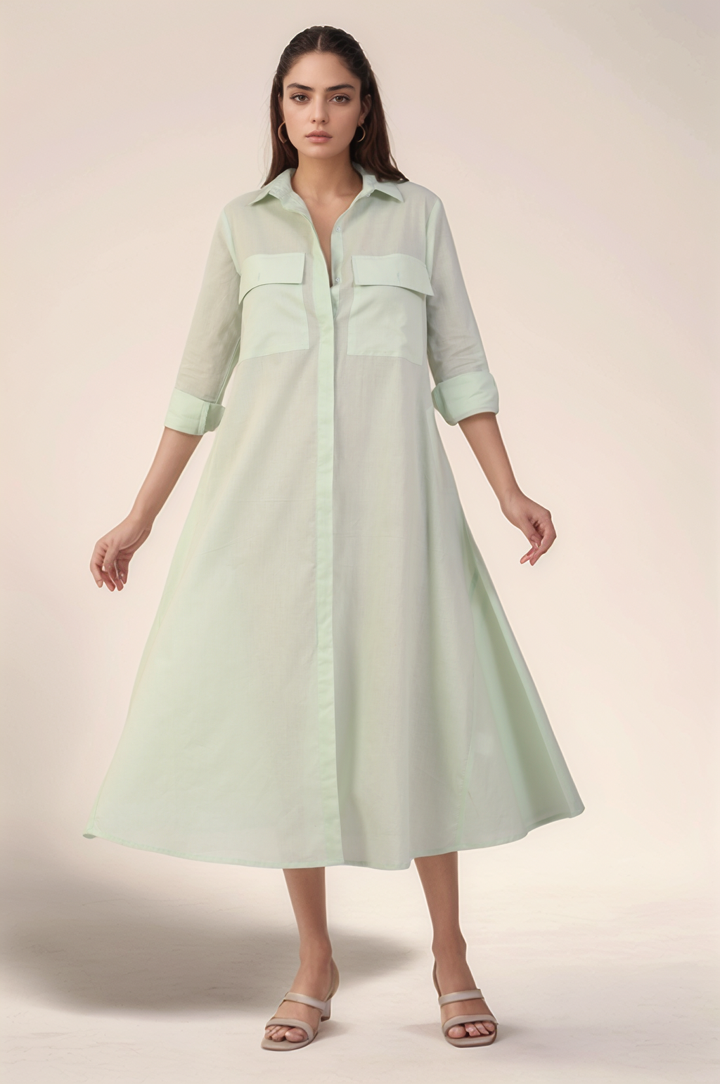Mint Green Cotton Dress