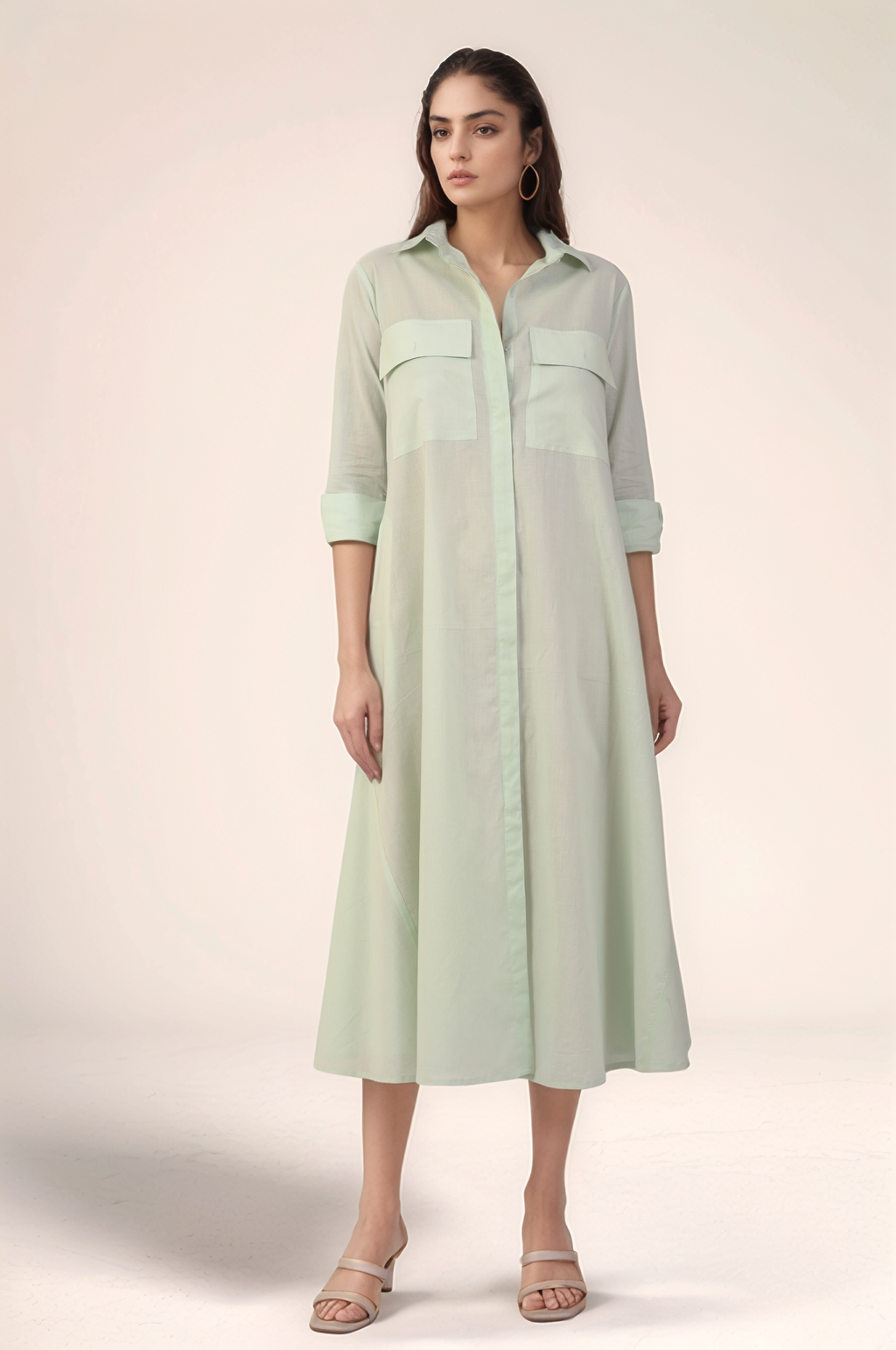 Mint Green Cotton Dress