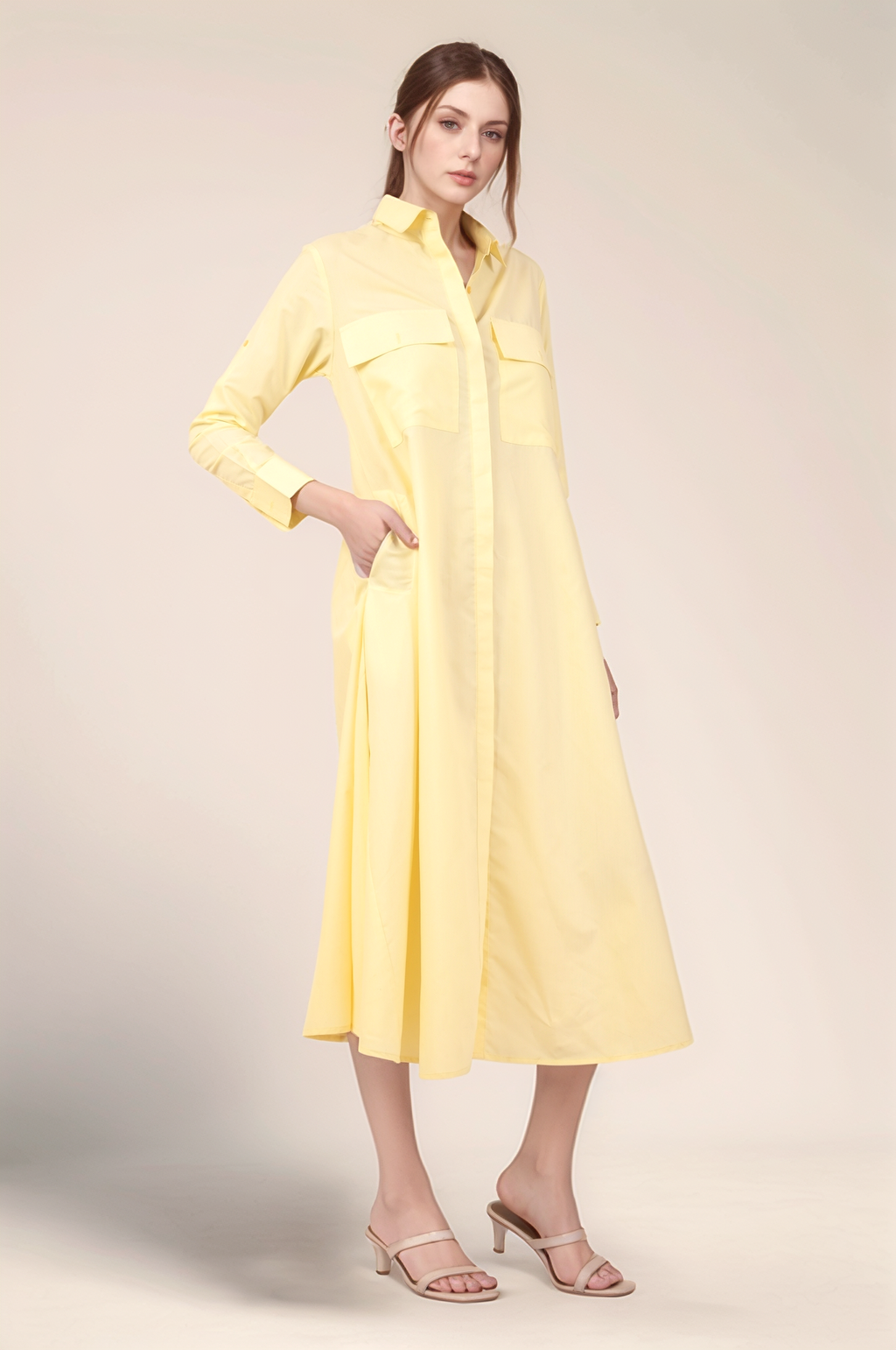 Pale Yellow Cotton Dress