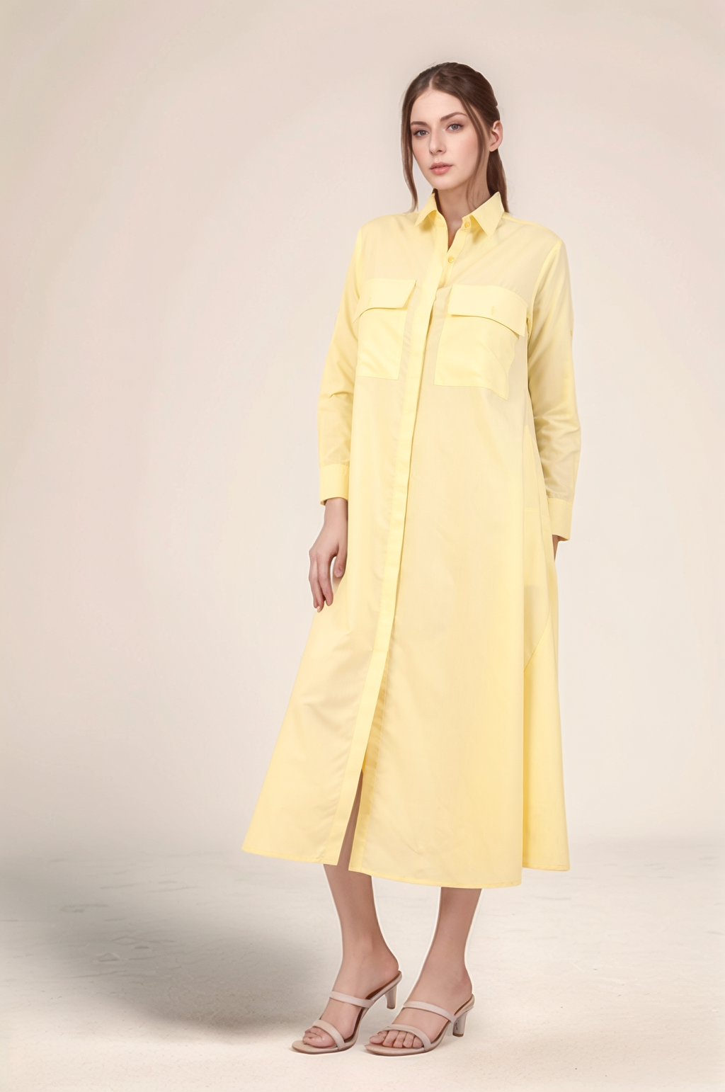 Pale Yellow Cotton Dress