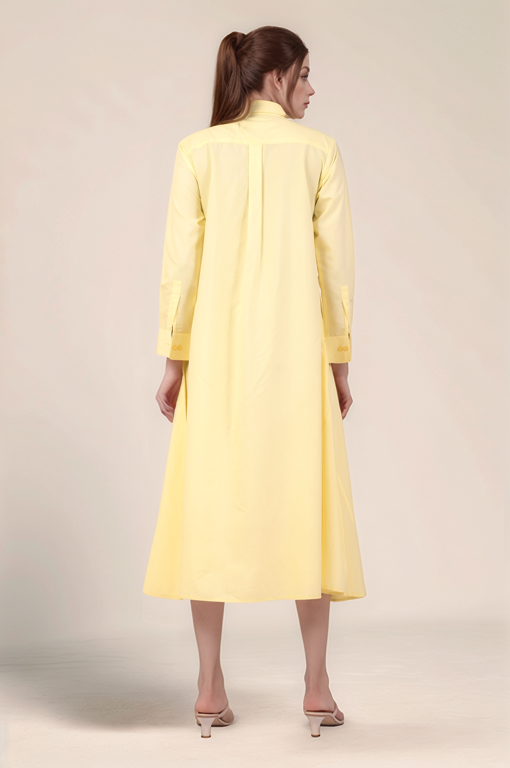 Pale Yellow Cotton Dress