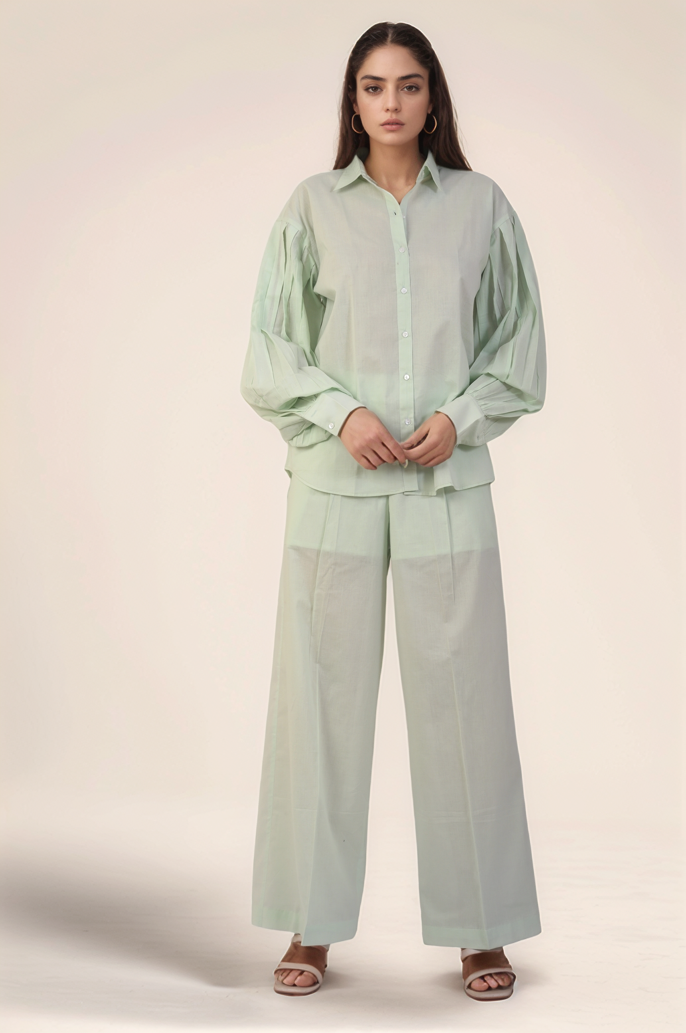 Mint Green Classy Cotton Co-ord suit
