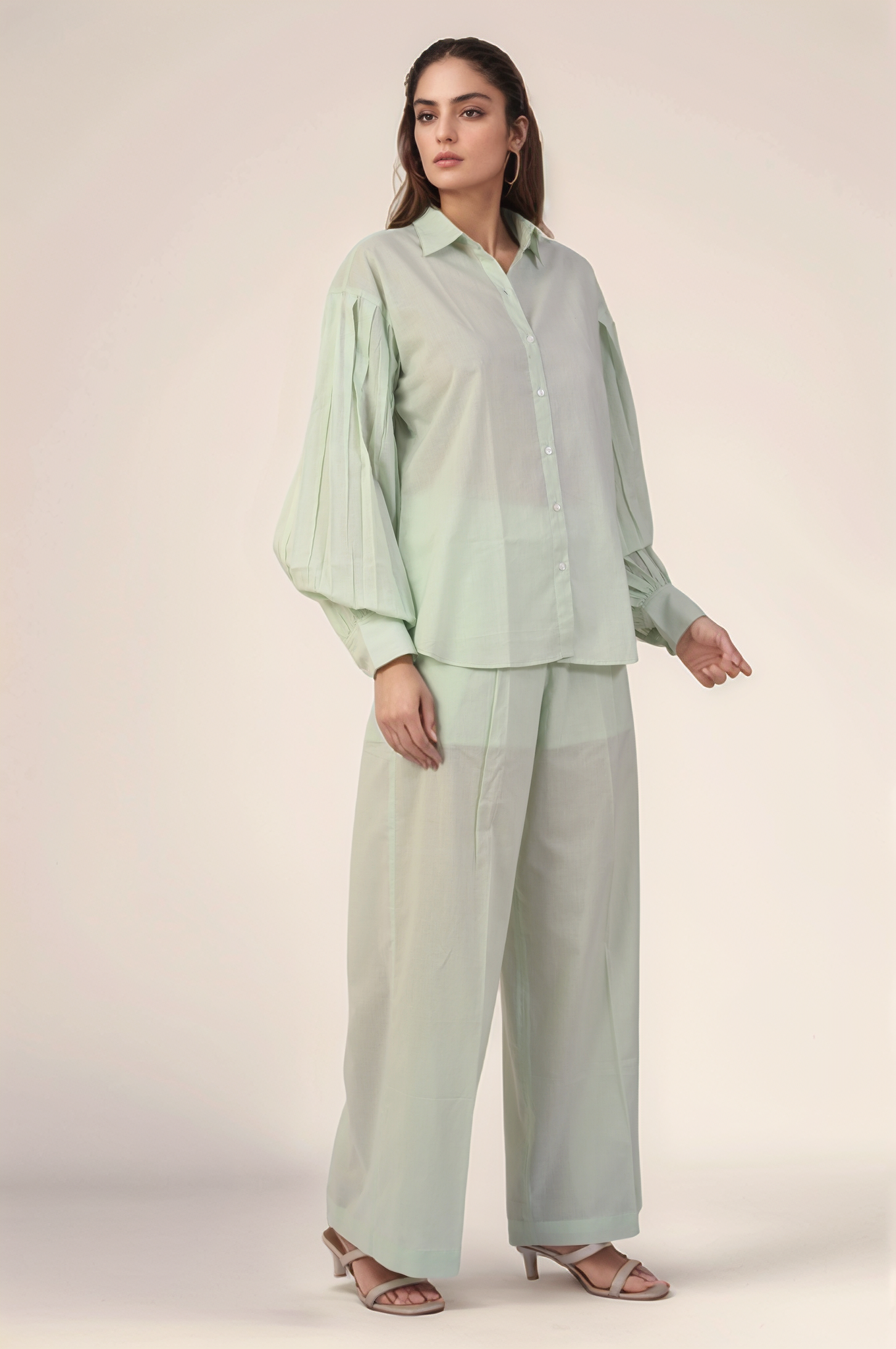 Mint Green Classy Cotton Co-ord suit
