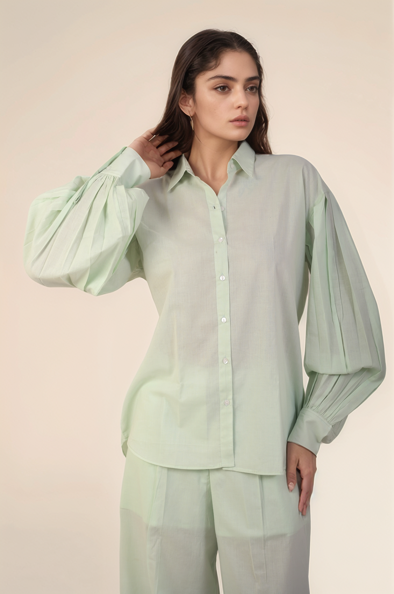 Mint Green Classy Cotton Co-ord suit