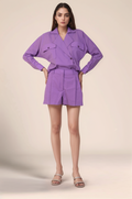 Lavender Batwing Sleeve Cotton Co-ord suit