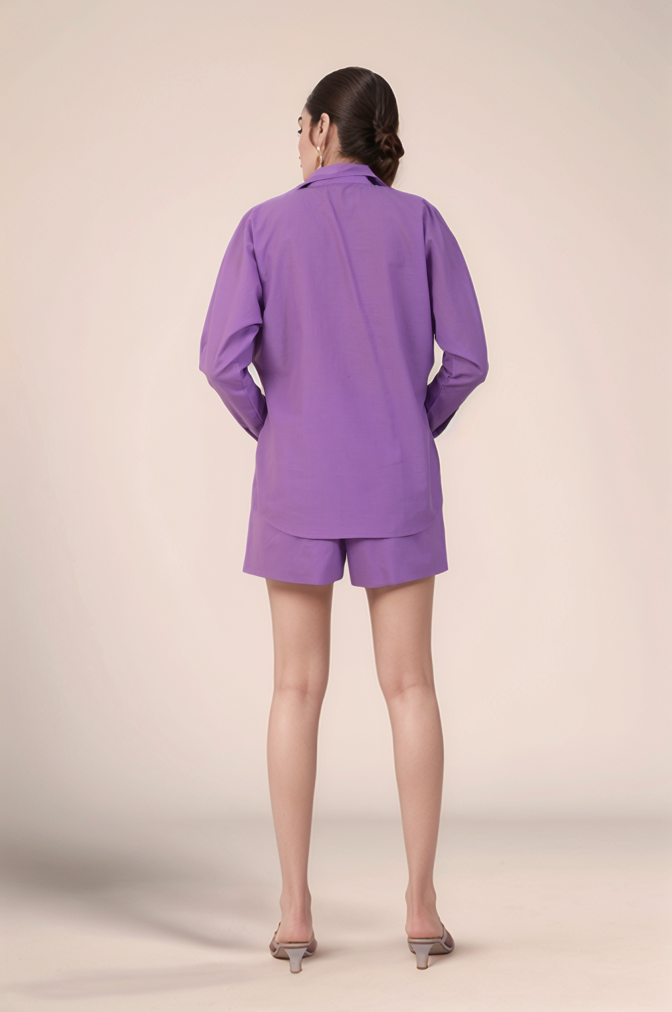 Lavender Cotton Loose Shorts