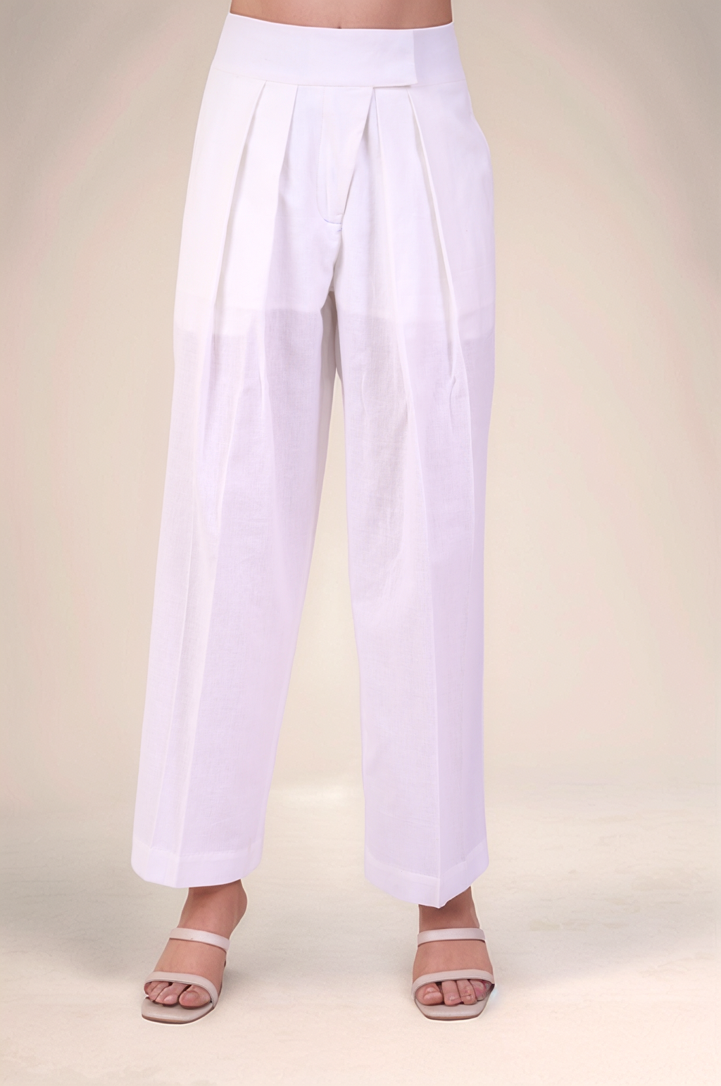 White Cotton Layered Co-ord Suit
