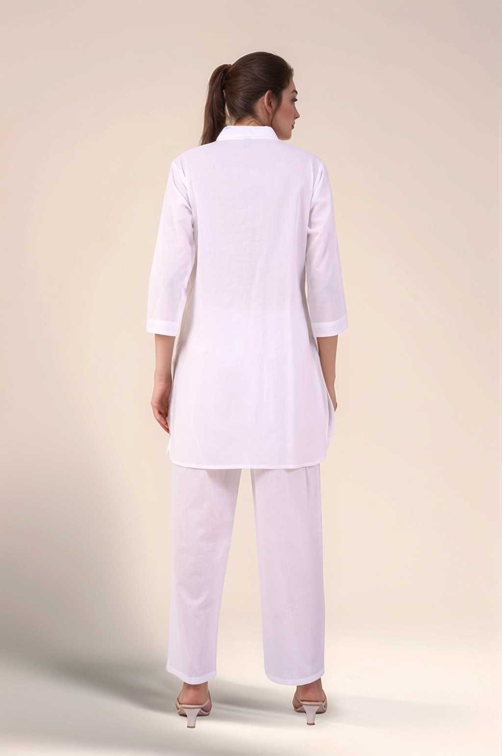 Cotton Long Shirt Co-ord Suit
