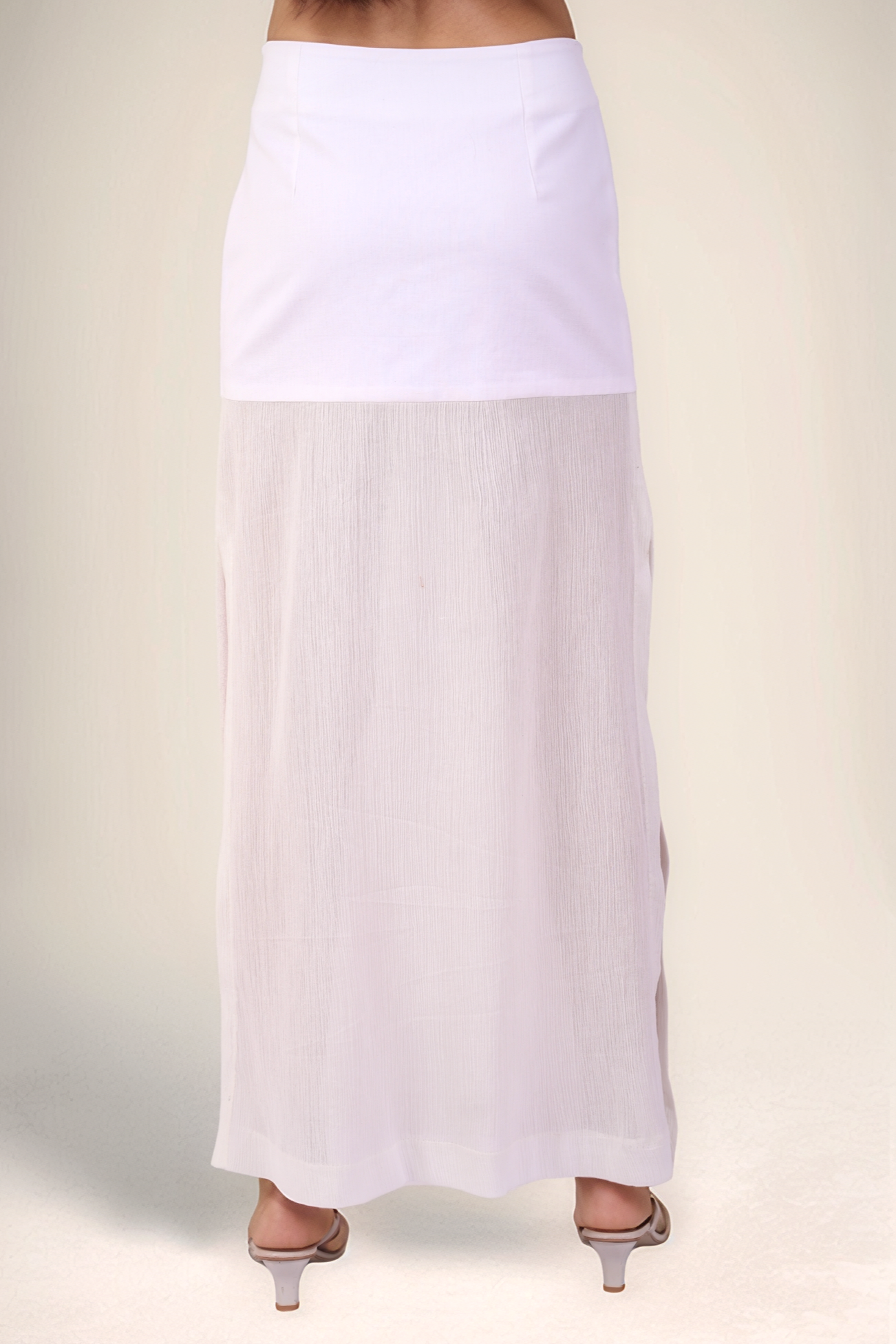 White Cotton Crop Co-ord Suit