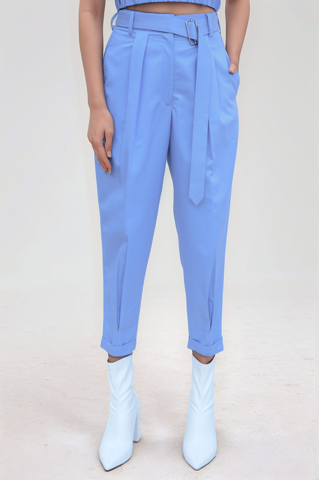 Lilac Blue Cropped Pant