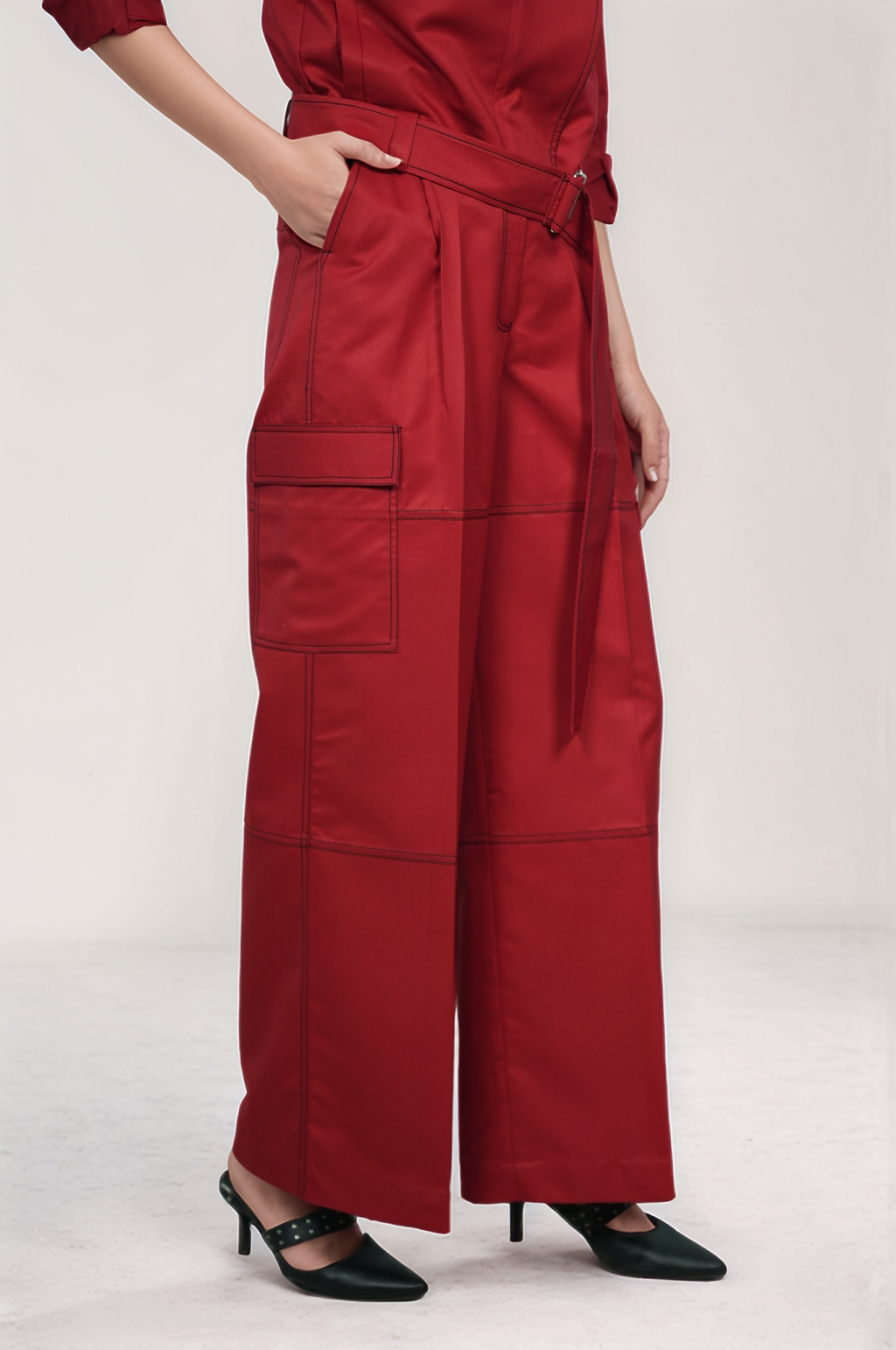 Red Casual Jacket Co-ord Suit