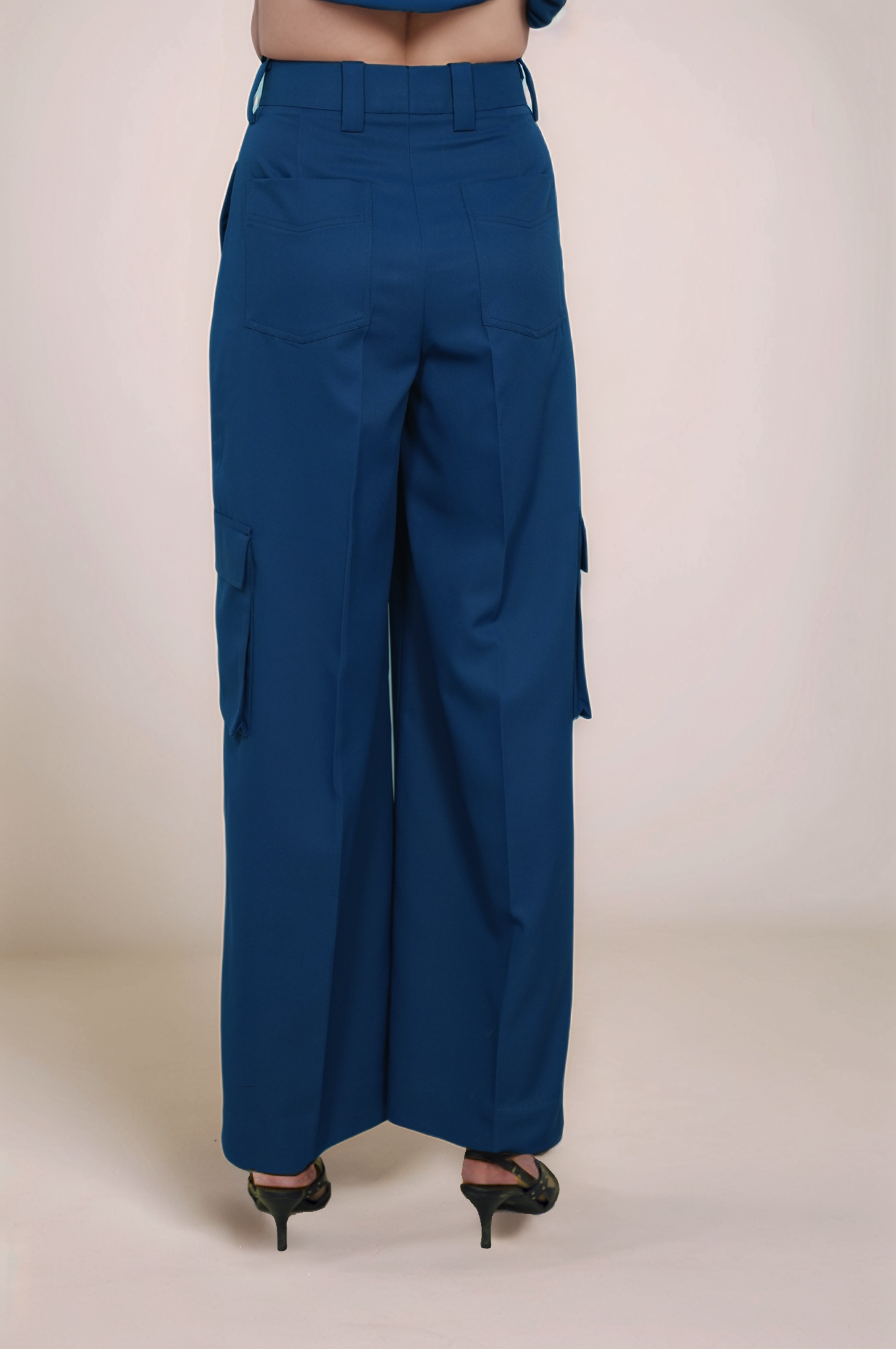 Cobalt Blue Crop Jacket Co-ord Suit