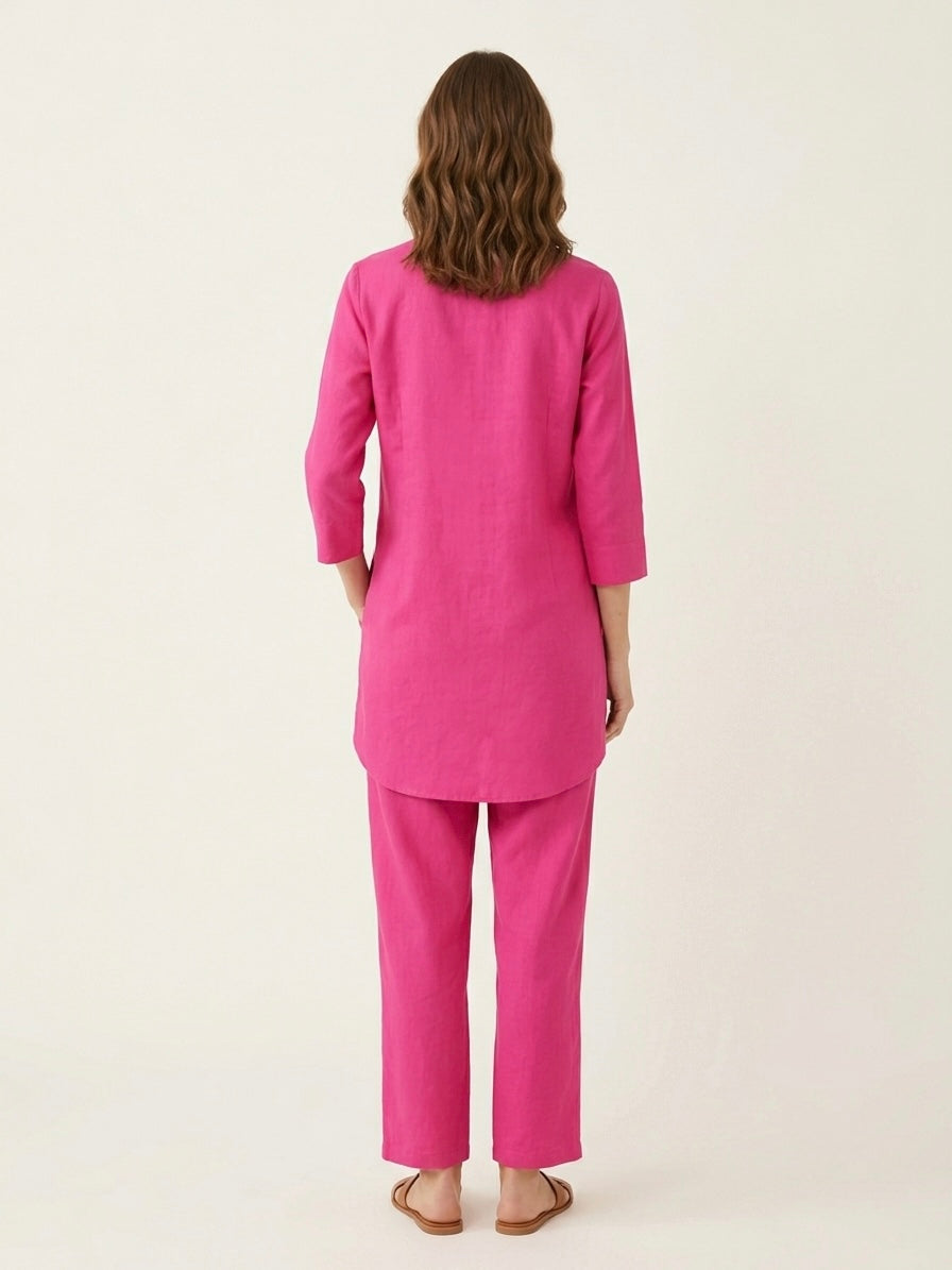 Fuchsia Pink Shirt Co-ord Set