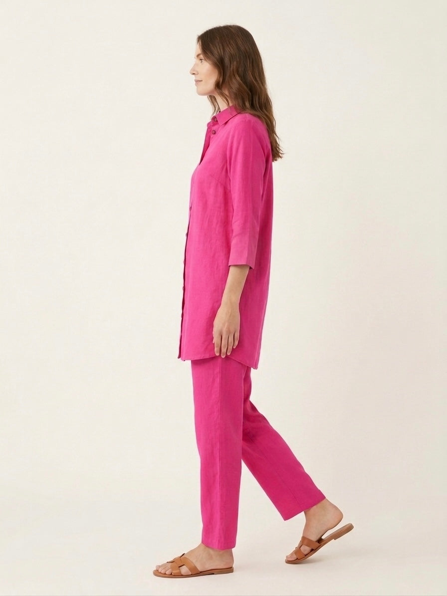Fuchsia Pink Shirt Co-ord Set